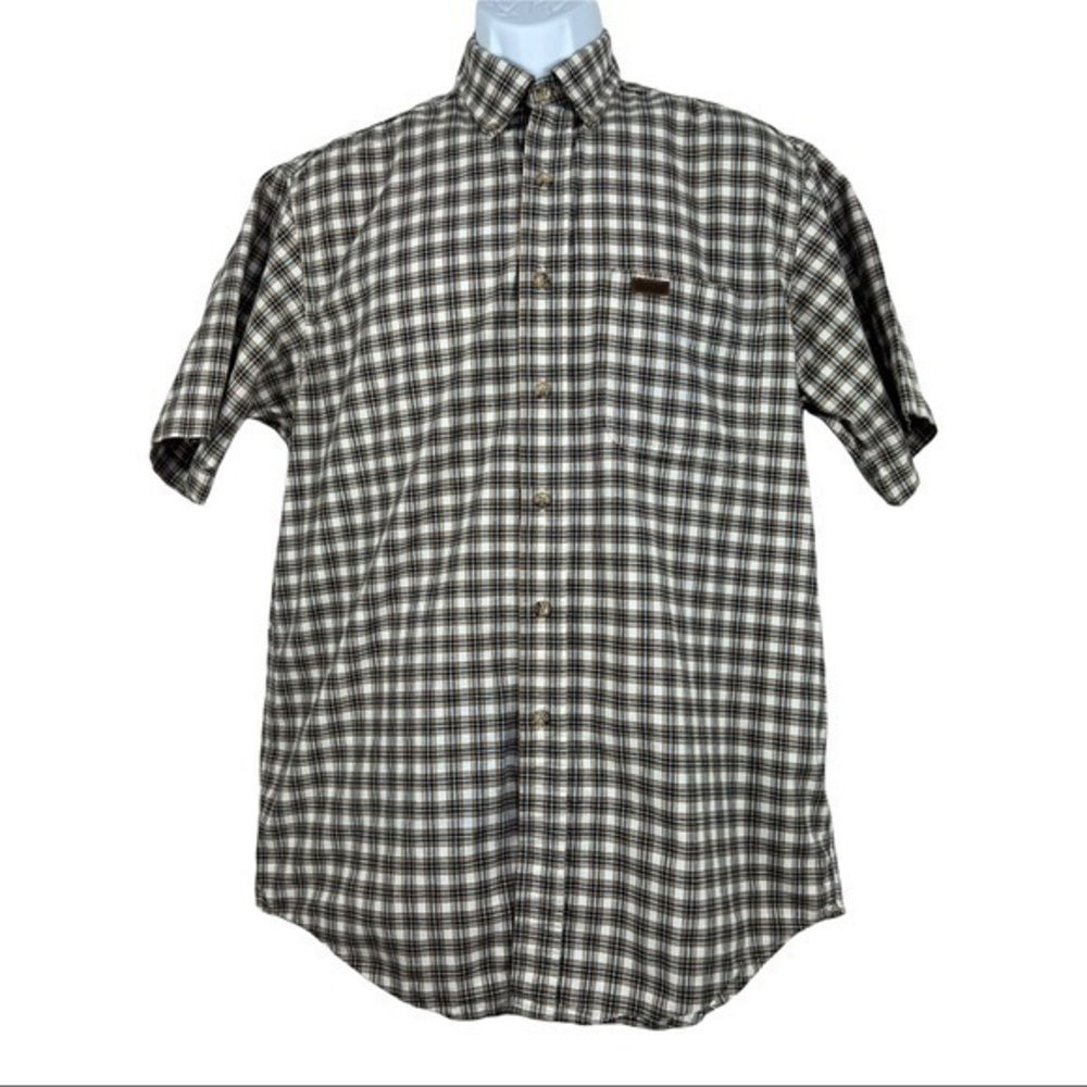 Carhartt Men Casual Shirt Plaid Buttons Down Sz L